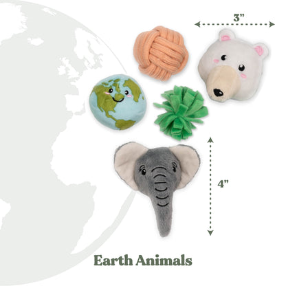 Earth Animals 5 Pack Cat Toy