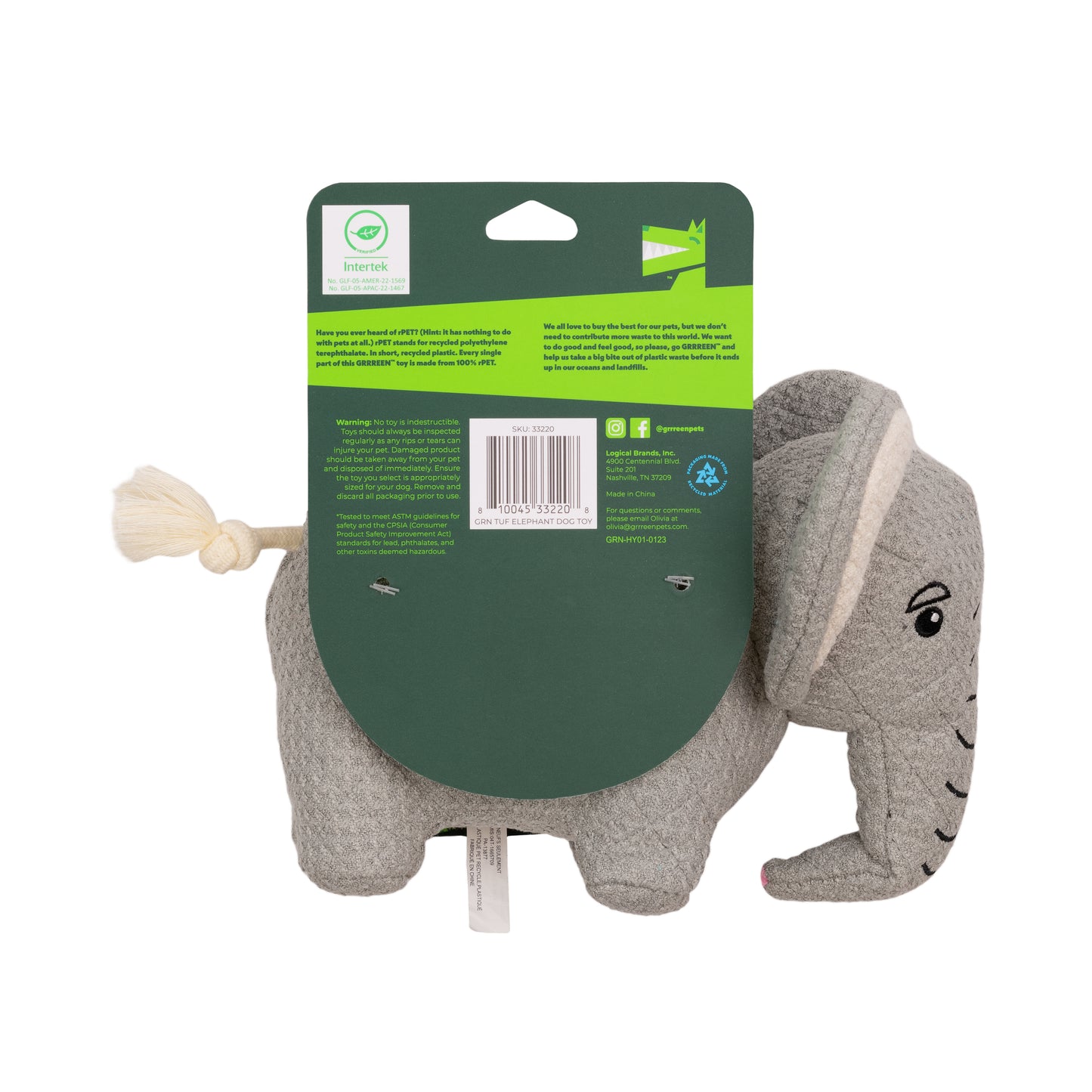 Elephant Dog Toy